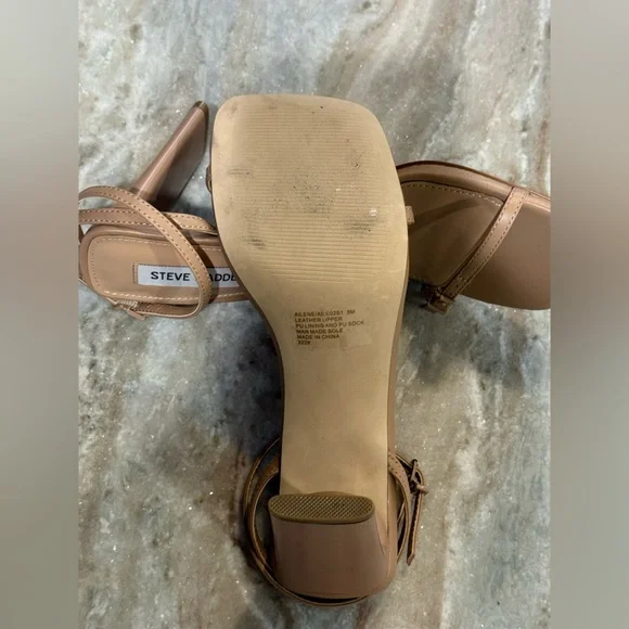 Women’s STEVE MADDEN Aileen tan leather heels- Size 8 - Picture 9 of 10